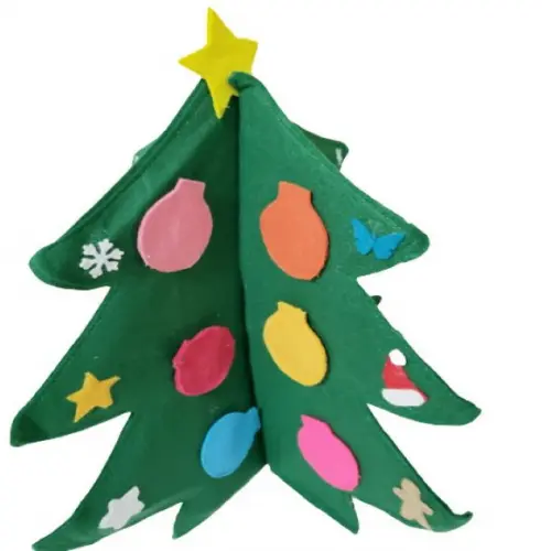 Arvore de Natal 3d Grande de Mesa Interativa em Feltro