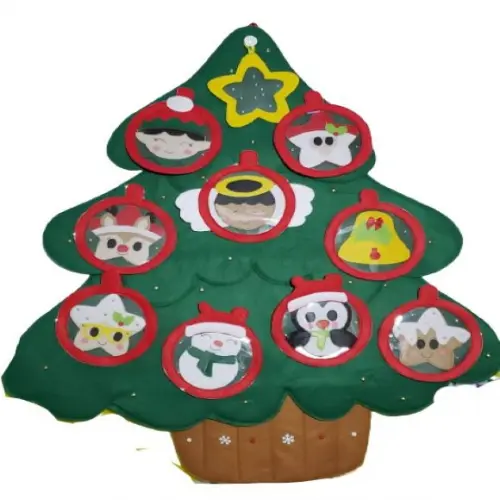 Arvore de Natal Sensorial Montessoriana em Feltro Desmonta