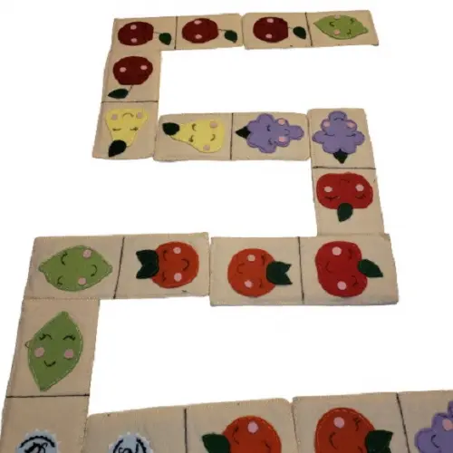 Atividade Educativa Dominó das Frutas em Feltro