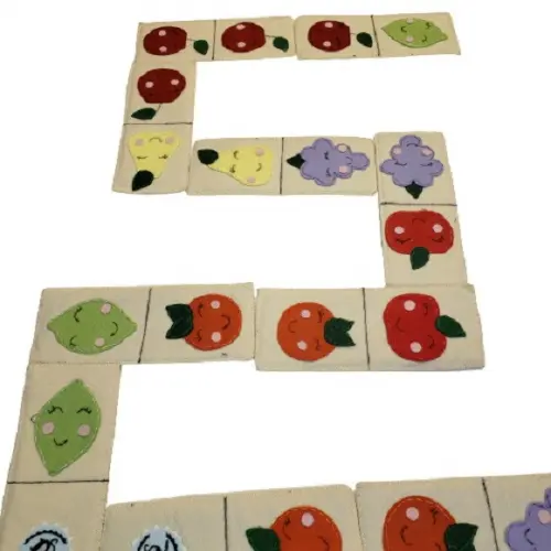 Atividade Educativa Dominó das Frutas em Feltro