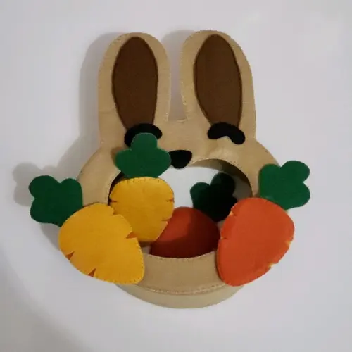 Atividade Sensorial Jogo do Coelho Comilão em Feltro