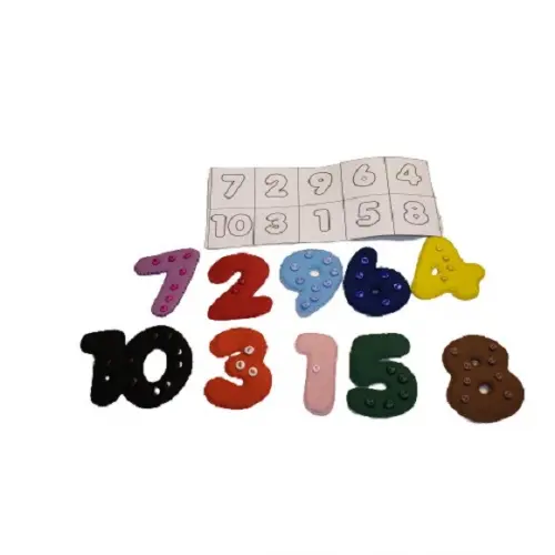 Jogo Pareamento Numérico em Feltro