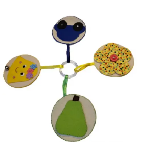 Kit Bebê 4 Cards Sensoriais em Feltro Montessori