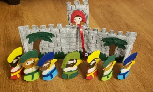 Livro Cenário as Muralhas de Jericó em Feltro