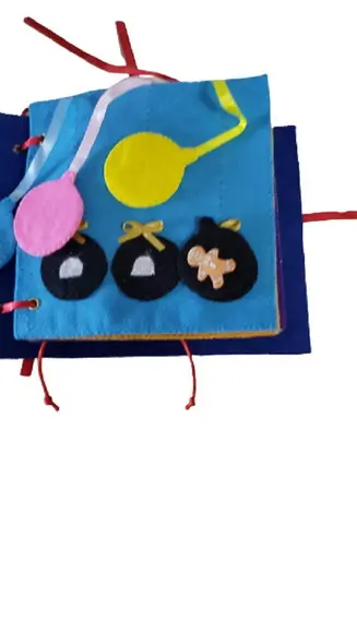 Livro Atividades Interativo Sensorial Tema Natal em Feltro