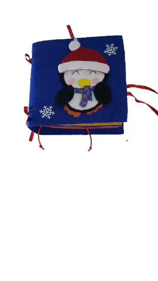 Livro Atividades Interativo Sensorial Tema Natal em Feltro