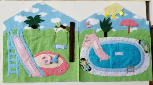 Livro Interativo Casinha Bonecas Feltro Super Luxo 5 Bonecas