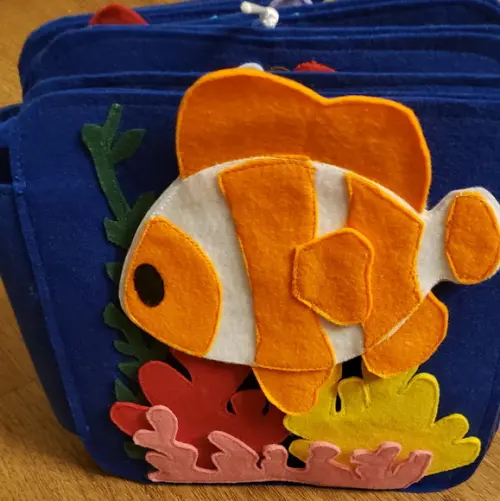 Livro Interativo Quiet Book Fundo do Mar em Feltro