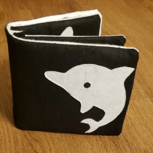 Livro Sensorial Fofobook Preto e Branco para Bebê em Feltro