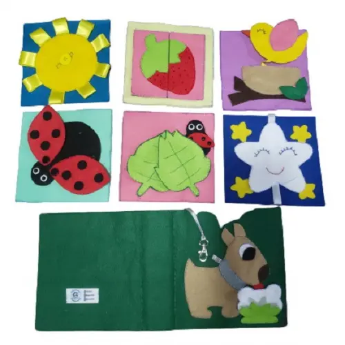 Livro Sensorial Quiet Book Cachorro em Feltro