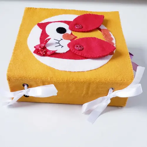 Livro Sensorial Quiet Book Corujinha em Feltro