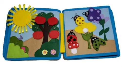 Livro Sensorial Quiet Book Natureza em Feltro