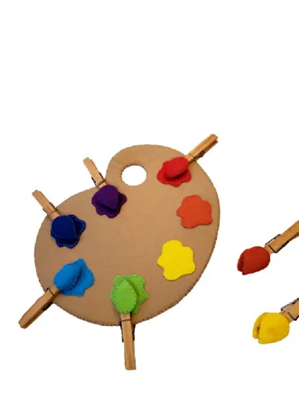 Paleta do Pintor em Feltro - Recurso Pedagógico