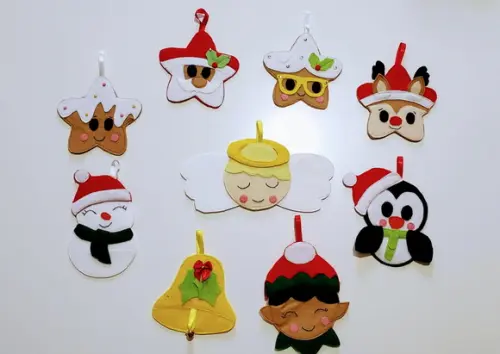 Pingentes para Arvore de Natal em Feltro