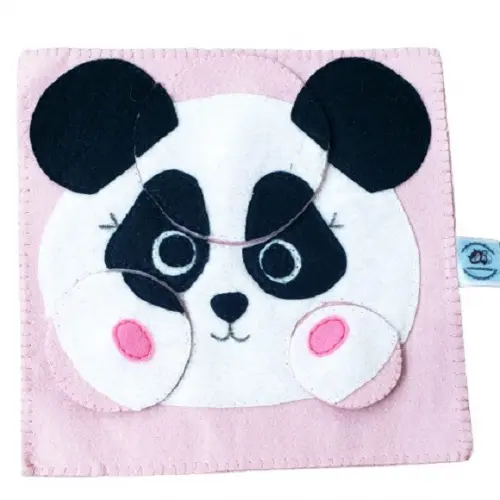 Quebra Cabeça Giratório Panda em Feltro