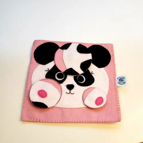Quebra Cabeça Giratório Panda em Feltro