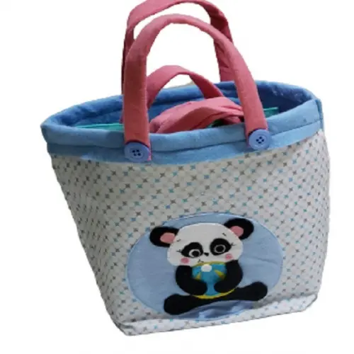 Sacolinha de Brincar Panda com 6 Atividades em Feltro