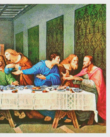 A Última Ceia de Davinci - Gráfico Ponto Cruz - Arquivo digital