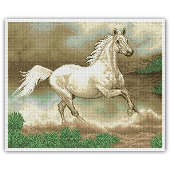 Cavalo de Corrida - Gráfico Ponto Cruz