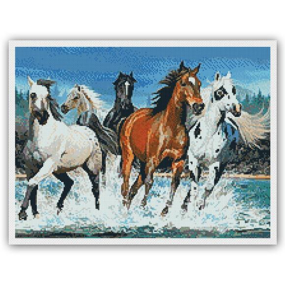 Cavalos - Gráfico Ponto Cruz