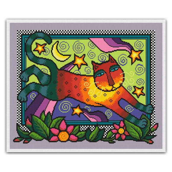 Gato ao Luar - Gráfico Ponto Cruz