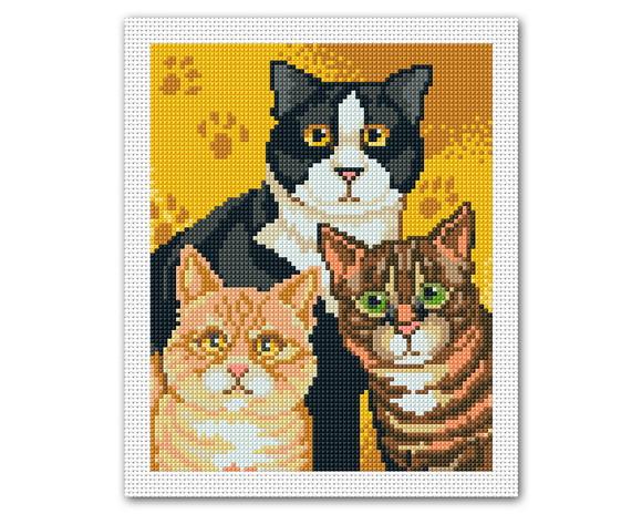 Gatos - Gráfico Ponto Cruz