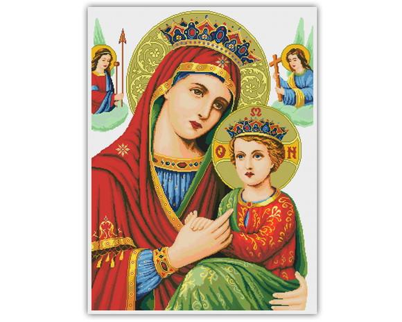 Ícone Maria e Jesus - Gráfico Ponto Cruz