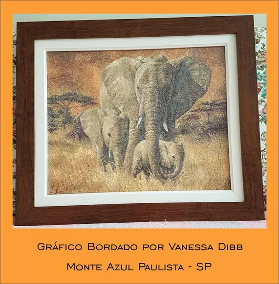 Mamãe Elefante - Gráfico Ponto Cruz