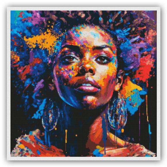 Mulher Negra - Gráfico Ponto Cruz