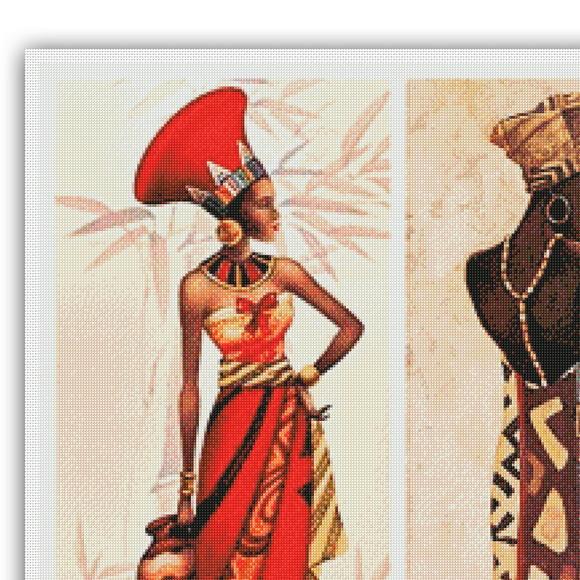 Mulheres Africanas - Gráfico Ponto Cruz
