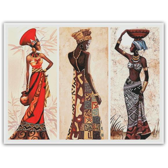 Mulheres Africanas - Gráfico Ponto Cruz