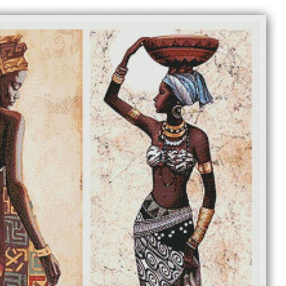 Mulheres Africanas - Gráfico Ponto Cruz