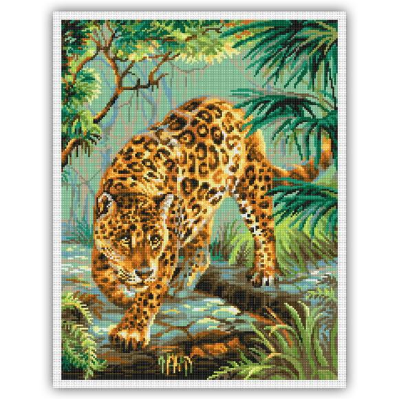 Onça Pintada - Gráfico Ponto Cruz