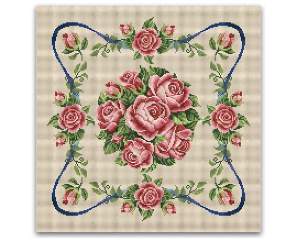 Rosas - Gráfico Ponto Cruz