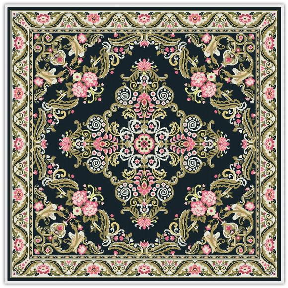 Toalha com Flores - Gráfico Ponto Cruz