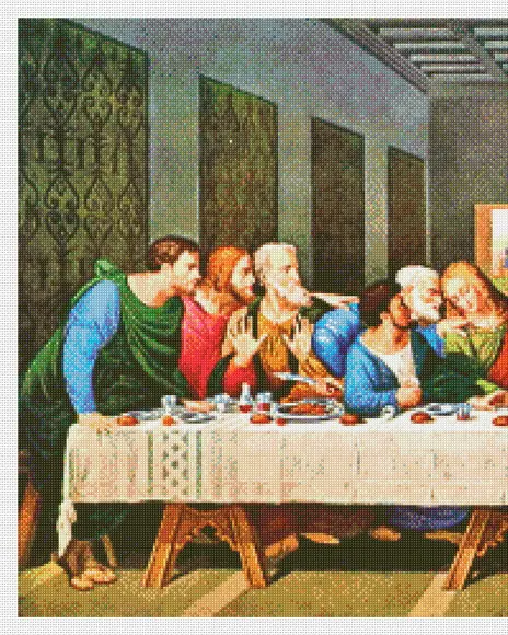 A Última Ceia de Davinci - Gráfico Ponto Cruz - Arquivo digital
