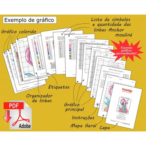Cão Pug - Gráfico Ponto Cruz