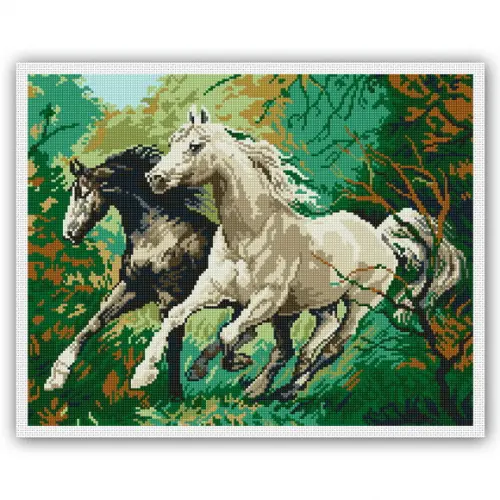 Corrida de Mustangues - Gráfico Ponto Cruz