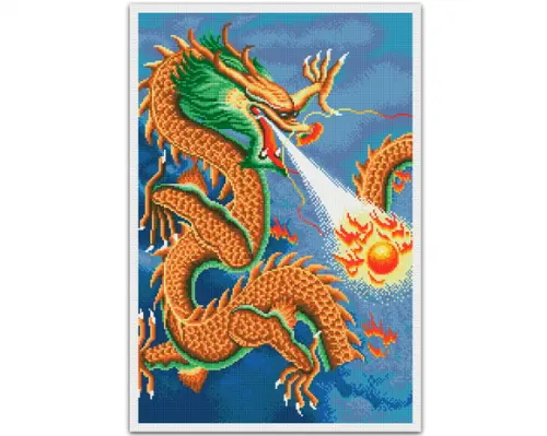 Dragão Chinês - Gráfico Ponto Cruz