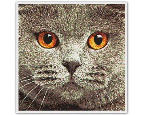 Gato - Apenas 6 Cores - Gráfico Ponto Cruz
