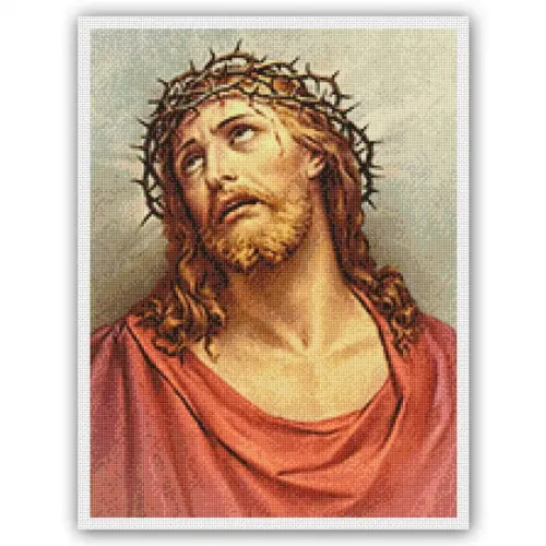 Jesus com a Coroa de Espinhos - Gráfico Ponto Cruz