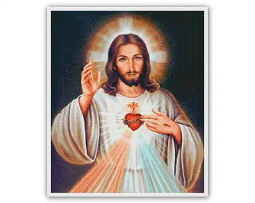 Jesus Misericordioso - Gráfico Ponto Cruz