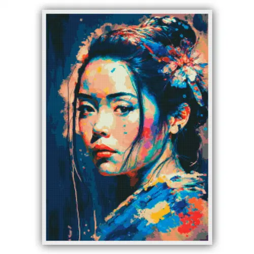 Mulher Oriental - Gráfico Ponto Cruz