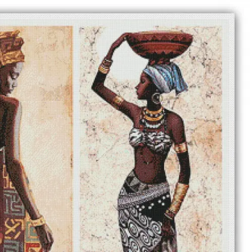 Mulheres Africanas - Gráfico Ponto Cruz
