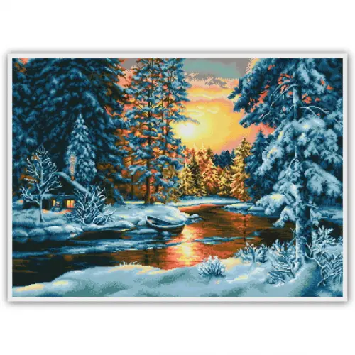 Noite de Inverno - Gráfico Ponto Cruz