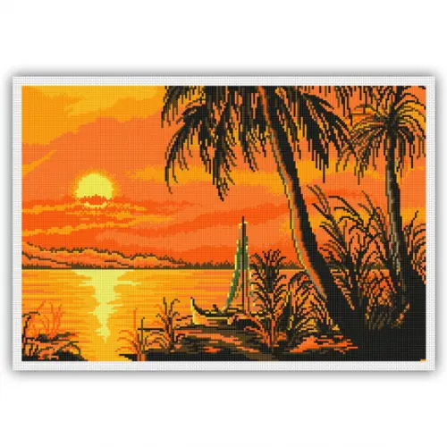 Pôr do Sol - Gráfico Ponto Cruz
