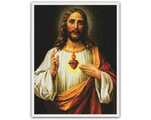 Sagrado Coração de Jesus #t1 - Gráfico Ponto Cruz