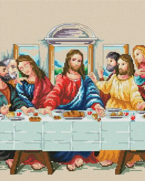 Santa Ceia #2 - Gráfico de Ponto Cruz - Arquivo digital