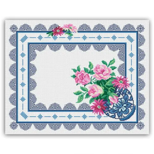 Toalha com Flores - Gráfico Ponto Cruz
