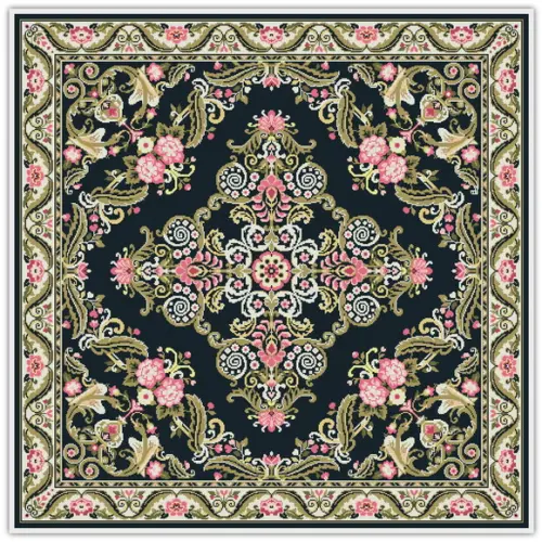 Toalha com Flores - Gráfico Ponto Cruz